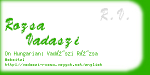 rozsa vadaszi business card